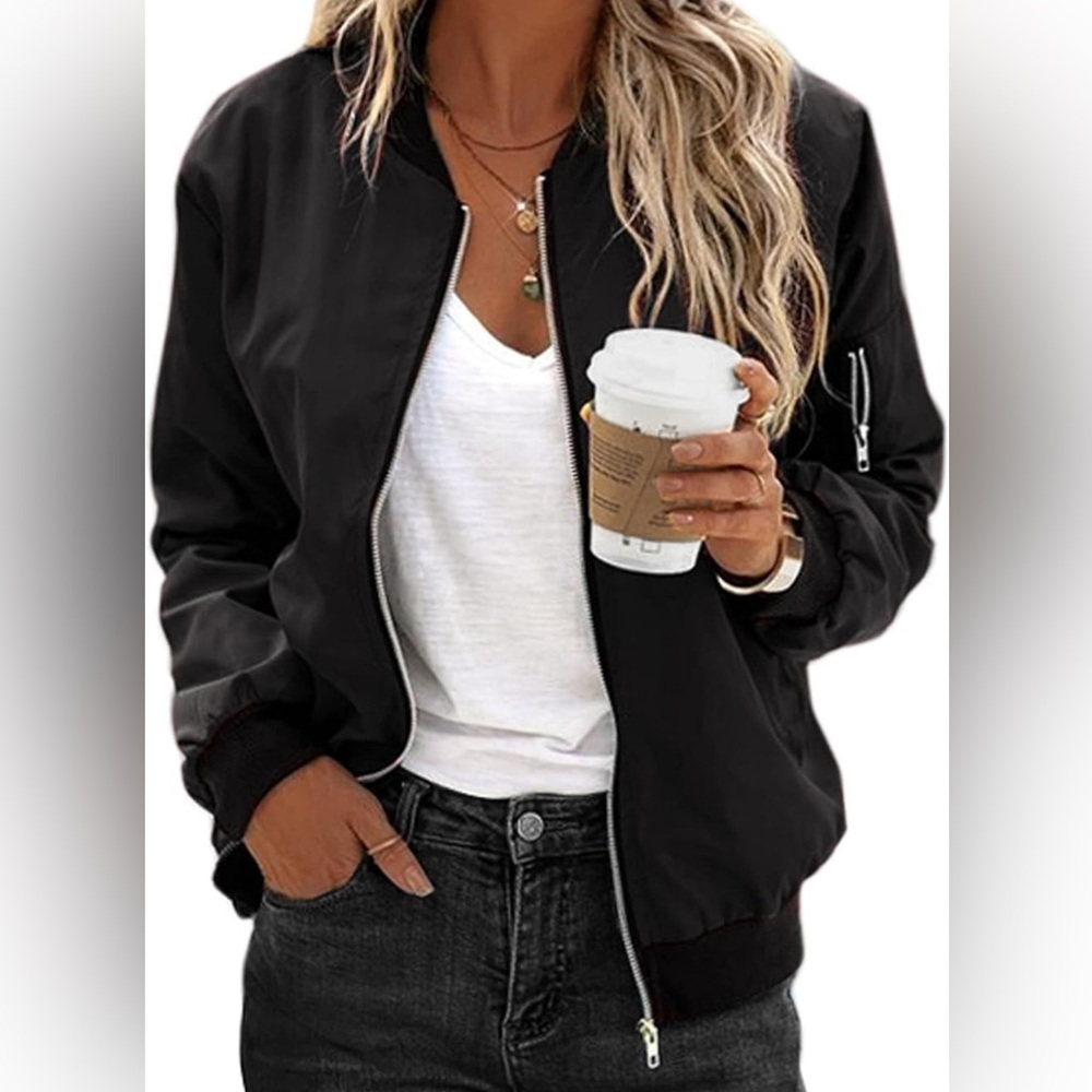 Stylish Black Bomber Jacket